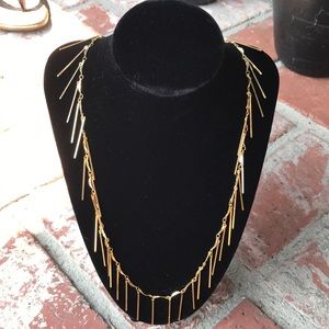 Gold Tone 24 inch Fringe Necklace